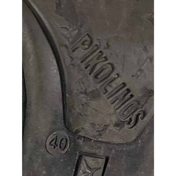 Pikolinos Verona Women 40 Black Leather Mid-Calf Zip Boots Ankle Heels Boho - Picture 11 of 13